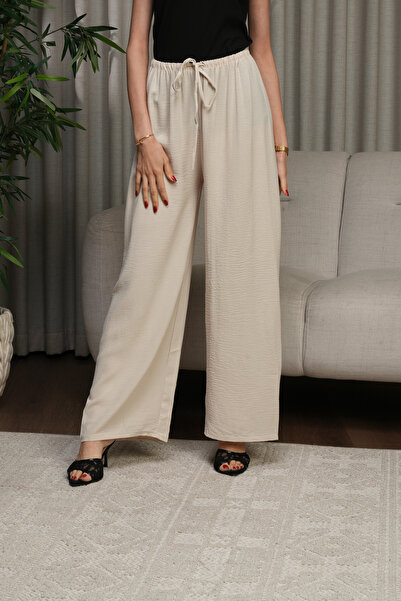 hendam Women's wide-leg trousers with an elasticated drawstring waist