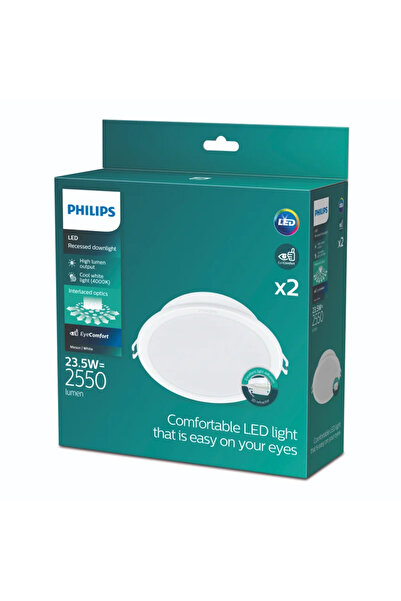 OEM Philips LED recessed spotlight, 23.5 W, neutral white, round, set of 2 pi...