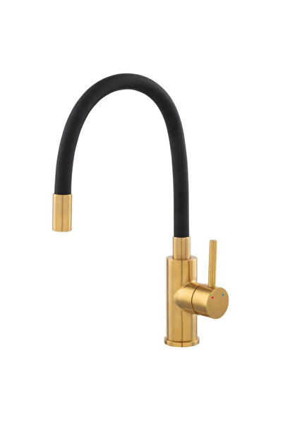 OEM Baterie bucatarie Zorba, monocomanda, negru - auriu