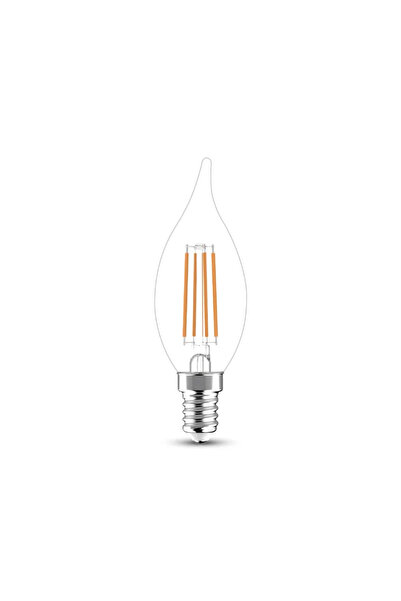 OEM Bec LED Lexman, E14, CF35, 3.4 W, alb neutru, 4000K, 470lm, filament