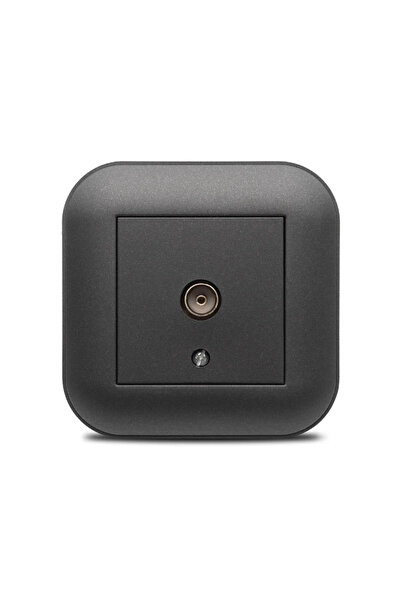 OEM TV socket (RJ) Ovivo Loft, end, classic, IP20, black