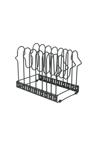 OEM Βάση για καπάκι και τηγάνι, Delinia, μέταλλο, 30 x 19,9 x 24 cm, μαύρο