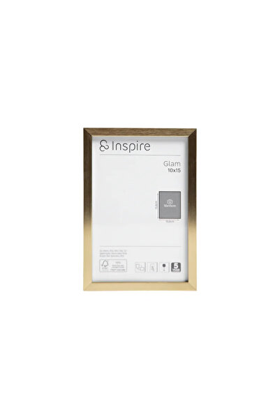 Inspire Κορνίζα φωτογραφιών Glam Brass 10 x 15, ξύλινη, μπεζ