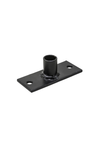 STANDERS Conector teava rotunda, otel, 25 mm, fixare perete, neagra