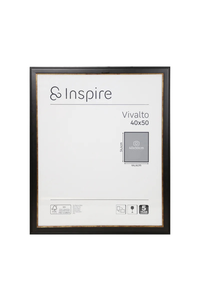 Inspire Κορνίζα φωτογραφίας Vivalto, 40 x 50 εκ., πλαστική, μαύρη