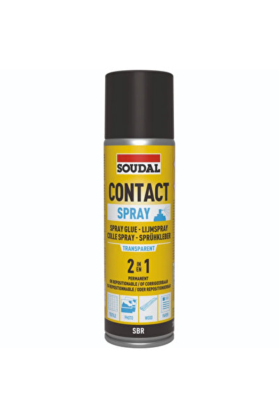 OEM Κόλλα επισκευής Soudal Contact 2 σε 1, τύπου ψεκασμού, 300 ml, Διαφανές