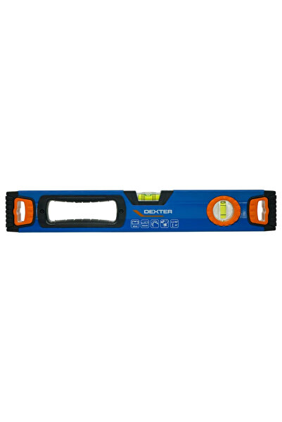 Dexter Dexter aluminum spirit level, 2 air bubbles, L 400 mm, blue