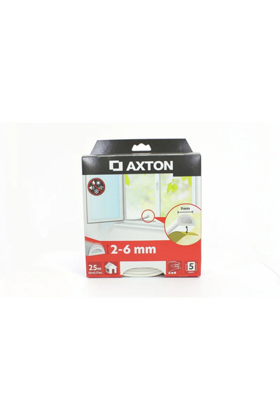 Axton Ταινία στεγανοποίησης Axton, λευκή, 2-6 mm, 25 μέτρα, για πόρτες και πα...