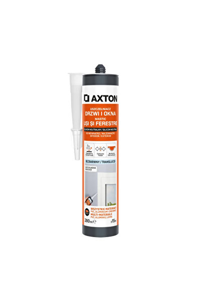 Axton Axton neutral sealant, for doors and windows, Sheer, 280 ml
