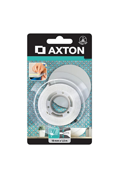 Axton Banda dublu adeziva Axton, pentru montaj oglinzi, 19 mm x 1.5 metri, tr...