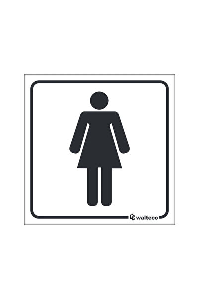 OEM Women's toilet sign, adhesive, size 80 x 80 mm