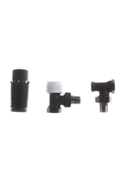 OEM Set robineti termostatati coltar Kruger, 1/2" cu cap termostatat, negru