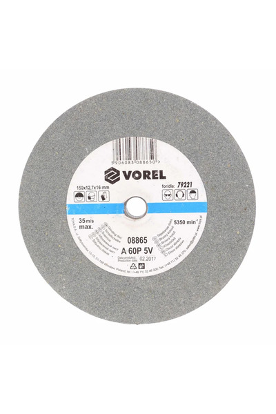 OEM Piatra polisat Vorel, pentru otel/metal, gradatie fina, Ø 150 x 15 x 12 mm