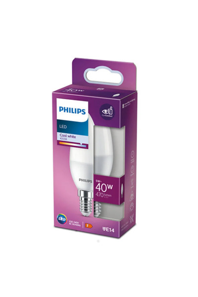 OEM Philips LED bulb, E14, B35, 5.5W, neutral white, 4000K, 520lm