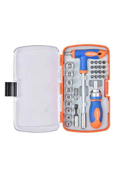 Dexter Set of 2 screwdrivers and 29 accessories, Dexer