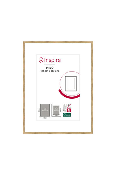 Inspire Κορνίζα Milo, 60 x 80 εκ., δρυς