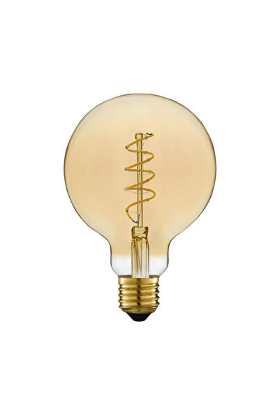 Lexman Bec LED decorativ Lexman, E27, G95, 3.7 W, alb cald, 2700K, 470 lm, ti...