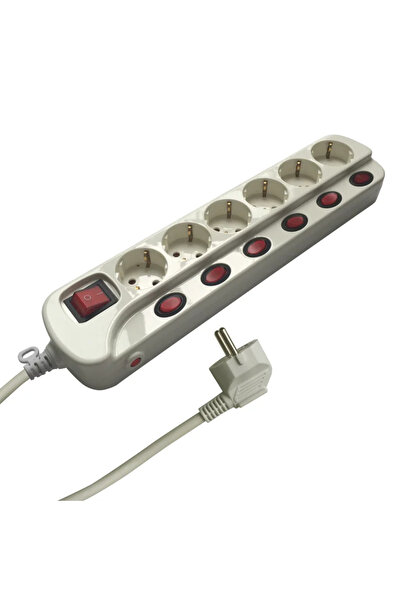 Lexman Lexman extension cord, IP20, 6 sockets, 3 x 1.5 mmp, 3680 W, 1.5 meter...