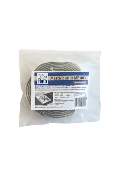 OEM Banda etansare butilica Rino, pentru chiuveta si plita, gri, 3 metri