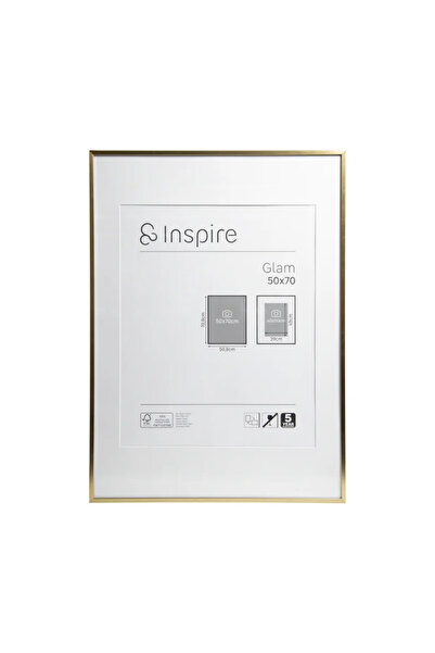 Inspire Κορνίζα φωτογραφιών Glam, 50 x 70 εκ., μέταλλο, ορείχαλκος