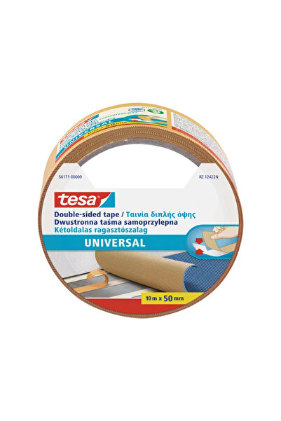 OEM Banda dublu adeziva Tesa, netesuta, 50 mm x 10 metri, bej