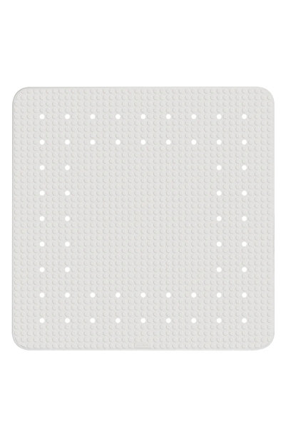 OEM Πατάκι μπάνιου, από καουτσούκ, 54 x 54 cm, τετράγωνο, Αντιολισθητικό, λευκό