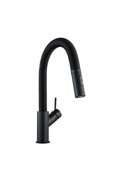 OEM Βρύση κουζίνας Delinia Michigan, Μονό μοχλού, μαύρη