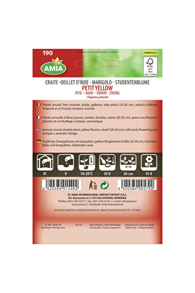 OEM Seminte flori de primavara, craite pitic, galbene, Amia