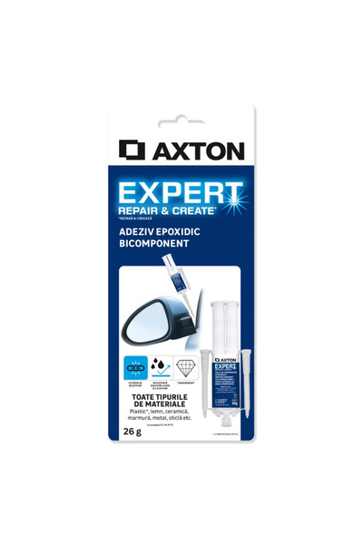 Axton Adeziv Axton, de reparare, expoxidic, 26 g, transparent