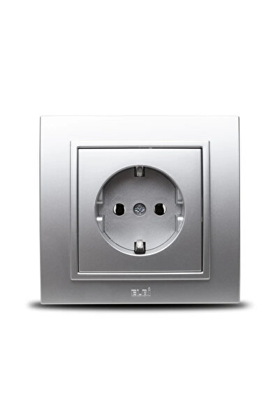 OEM Single socket Zena, with grounding, IP20, grey