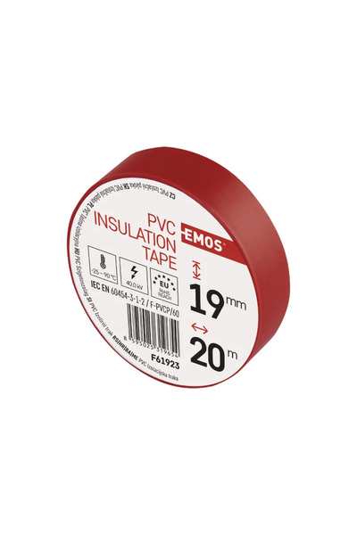 OEM Emos insulating tape, 19 mm x 20 meters, red