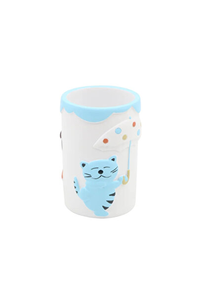 OEM Kids dental hygiene bath glass, made of resin, cat model