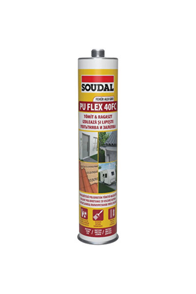 OEM Mastic poliuretanic Soudal PU Flex 40FC, pentru beton si metal, alb, 300 ml