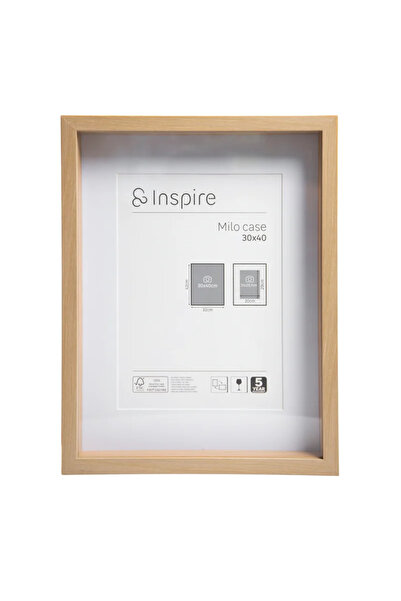 Inspire Κορνίζα Milo Case, 30 x 40 εκ., ξύλο, φυσικό