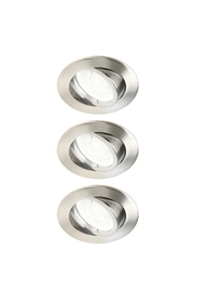 Inspire Set of 3 Bama LED recessed spotlights, adjustable, GU10, 600 lm, neut...