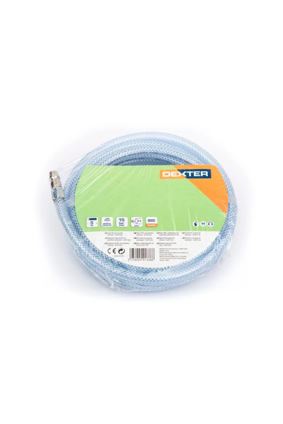 Dexter Гъвкав маркуч Dexter, PVC, 6,5 x 10 мм, дължина 5 метра