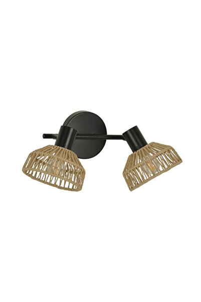 Inspire Mikona bar spotlight, 2 x E14, black/brown