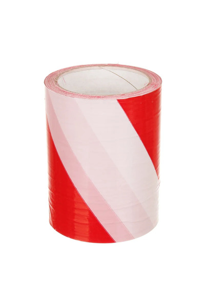 OEM Banda avertizare, alb-rosu, latime 120 mm, lungime 100 metri