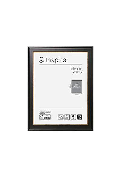 Inspire Rama foto Vivalto, 21 x 29.7 cm, plastic, negru