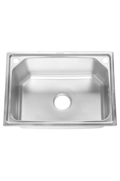 OEM Νιπτήρας κουζίνας από ανοξείδωτο ατσάλι, 60 x 45 cm, βάθος λεκάνης 22 cm,...