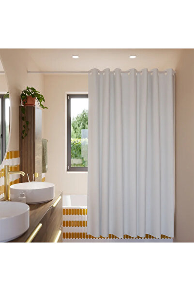 sensea Perdea dus Neo, din poliester, 180 x 200 centimetri, alb