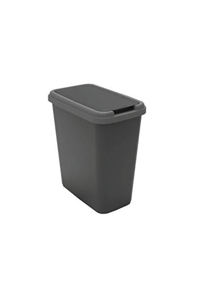 OEM Delinia plastic waste bin, swing opening, 25 L, black