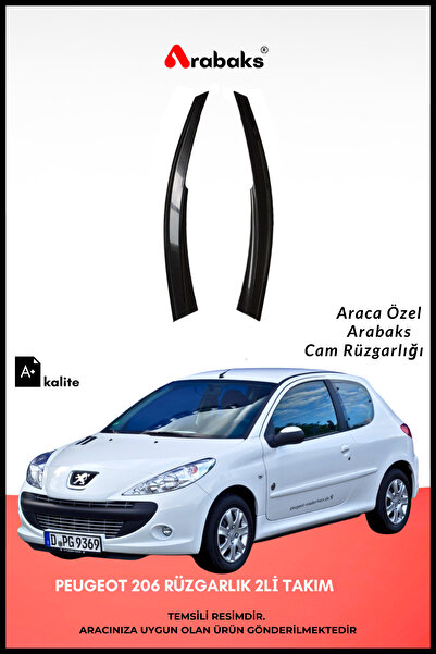 Arabaks Peugeot 206 Cam Rüzgarlığı 2'liTakım (MUGEN TİP, DAYANIKLI MALZEME, K...