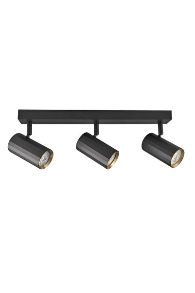 OEM Σποτ μπαρ Nicea, 3 x GU10, 10 W, μαύρο/χρυσό