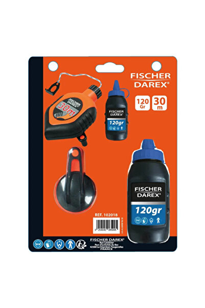 OEM Γραμμή σήμανσης Fischer Darex, με μπλε σκόνη κιμωλίας, μήκος 30 μέτρα