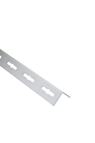 STANDERS Γωνία ψυχρού χάλυβα, διάτρητη, 25 X 25 X 1,5 mm, L = 1 μέτρο, λευκή