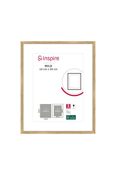 Inspire Κορνίζα Milo, 40 x 50 εκ., δρυς