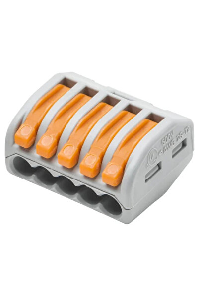 OEM WAGO wire terminal, Lever type output, 5 x 2.5-4 mm², Set of 5 pcs.