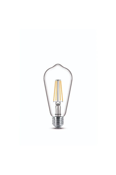 OEM Bec LED Philips, E27, ST64, 7 W, alb cald, 2700K, 806lm, filament clar