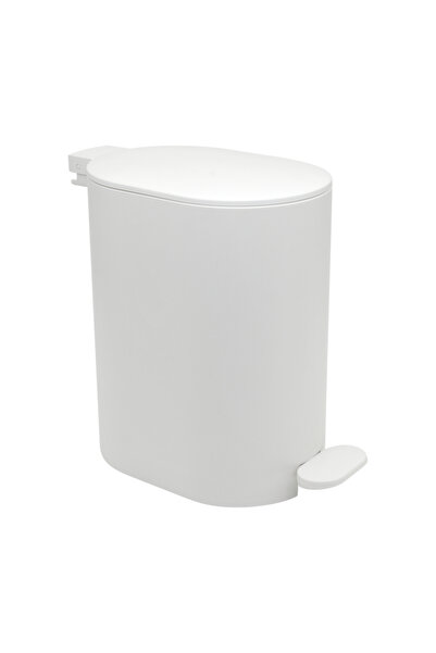 sensea Easy bathroom waste bin, 3 L, with pedal, plastic, white